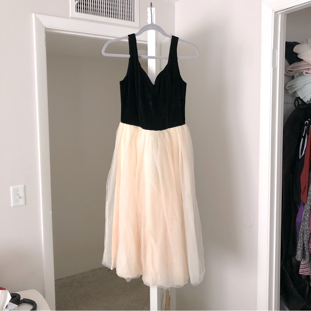 Elegant Black & White Party Dress